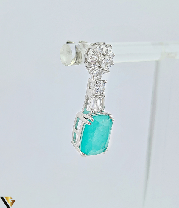 Cercei Argint 925, Paraiba, 4.37 grame [2]