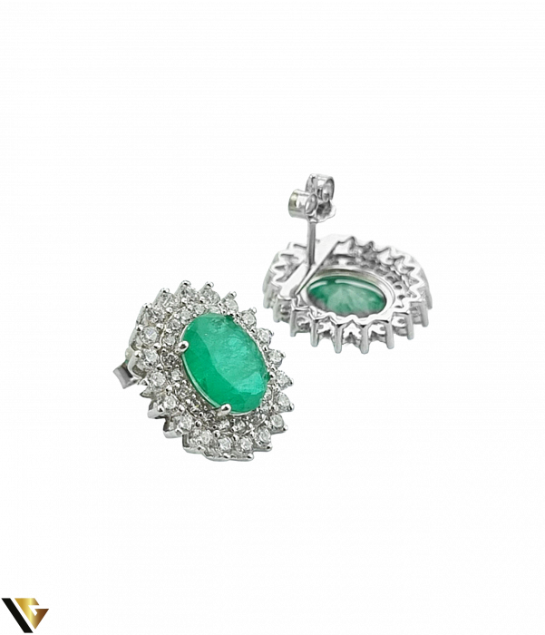 Cercei din argint 925 5.34 grame Cristale de zirconiu Piatra Paraiba, cu dimensiunea de 8 mm / 10 mm Lungimea este de 18 mm Latimea este de 16 mm Produs NOU, Rodiat Marcaj cu titlul "925" Locatie HARLAU [5]