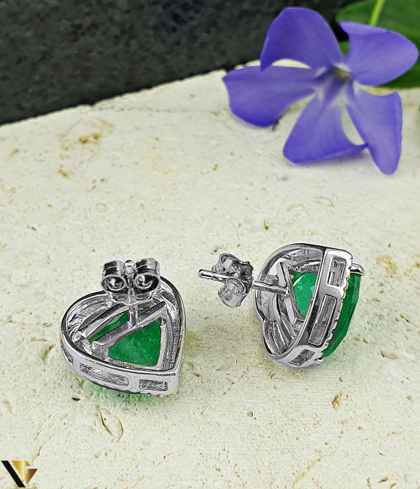 Cercei Argint 925, Paraiba si Zirconiu, Inima [3]