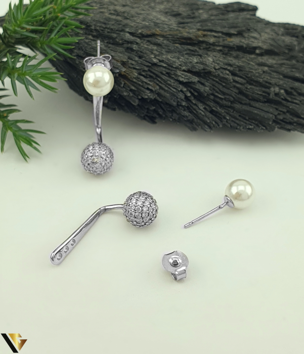 Cercei Argint 925, Perla si Zirconiu [2]