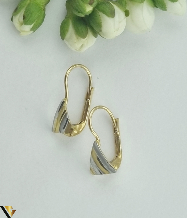 Cercei aur 14k Greutate: 1.84 grame Dimensiune: 9 mm / 24  mm Marcaj / titlu: 585 Locatie: HARLAU Tel: 0723353111 [3]