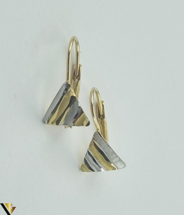 Cercei aur 14k Greutate: 1.84 grame Dimensiune: 9 mm / 24  mm Marcaj / titlu: 585 Locatie: HARLAU Tel: 0723353111 [2]