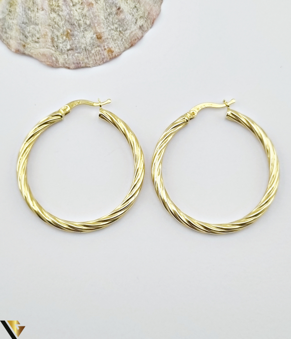 Cercei aur 14k Greutate: 3.30 grame Dimensiune cercel:35.40 mm /35.40 mm Marcaj / Titlu: 585  Locatie: HARLAU Tel: 0723353111 [2]
