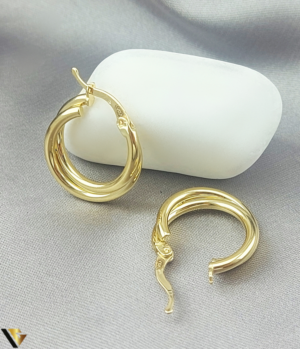 Cercei aur 14k, aur galben, rotunzi Greutate: 2.80 grame Diametru interior: 17 mm Latime: 4 mm Marcaj / titlu: 585 Locatie: Bacau Calea Republicii Tel: 0758108978 [1]