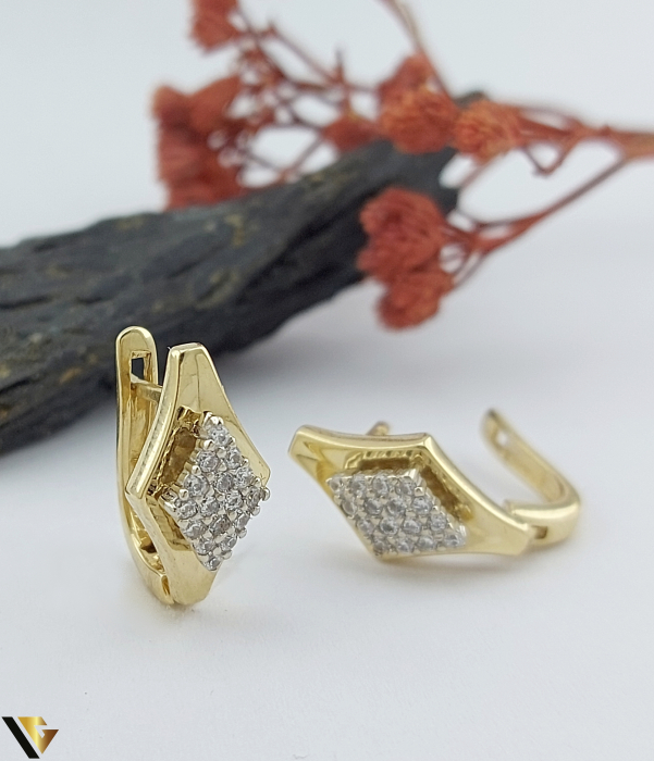Cercei Aur 14K, Cristale de zirconiu [1]