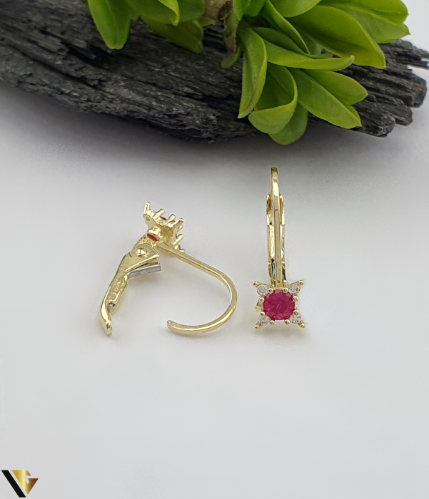 Cercei Aur 14K, Spinel [2]