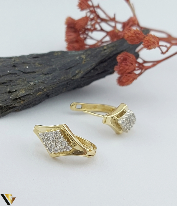 Cercei Aur 14K, Cristale de zirconiu [2]