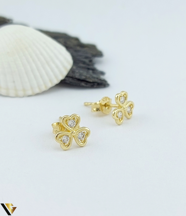 Cercei Aur 14K, Cristale de zirconiu [1]