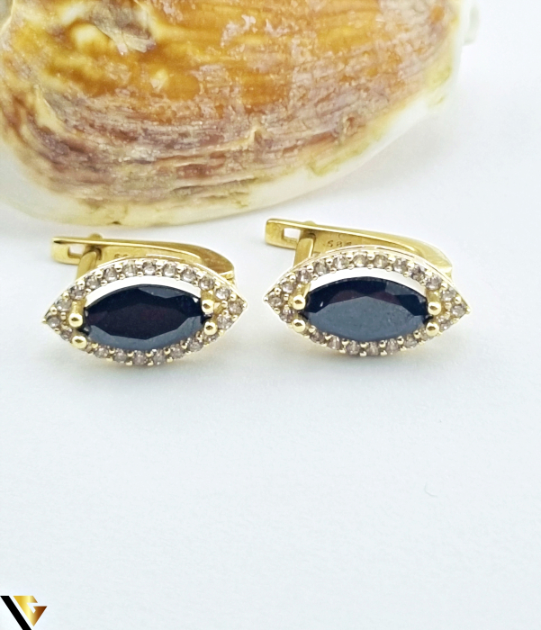Cercei aur 14k,cubic zirconia Greutate: 3.26 grame Lungime: 14.50 mm Latime: 8.30 mm Marcaj / Titlu: 585  Locatie: HARLAU  Telefon: 0723 353 111 [3]