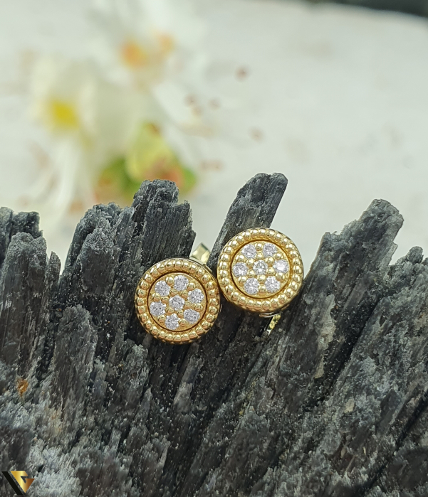 Cercei Aur 14k, Diamante 0.05 ct in total [2]