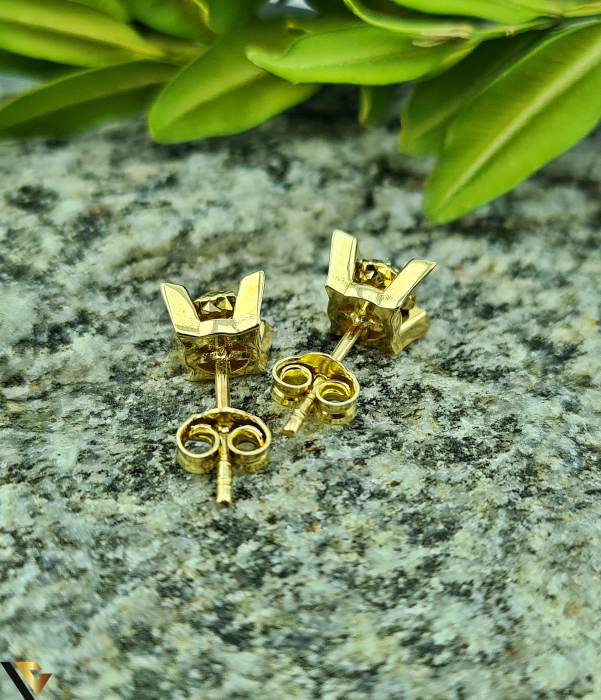 Cercei Aur 14k, Diamante 0.22 ct in total [2]