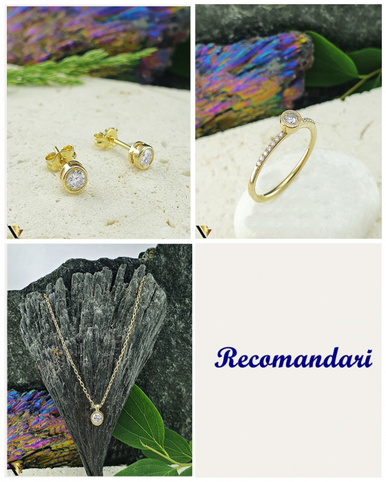 Cercei Aur 14k, Diamante 0.24 ct in total [4]