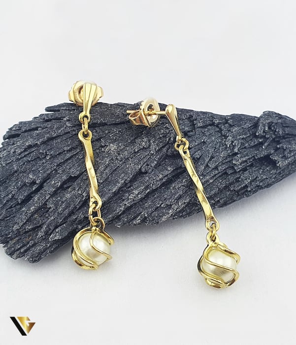 Cercei Aur 14k, Perla [1]