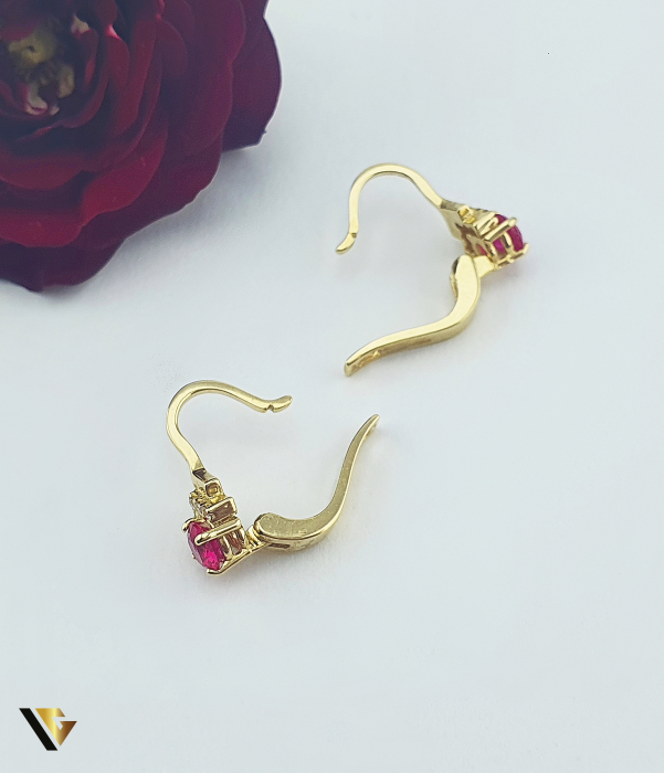 Cercei Aur 14k, Rubin [2]