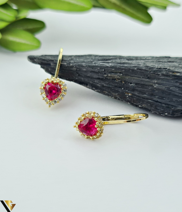 Cercei Aur 14k ,Rubine [2]
