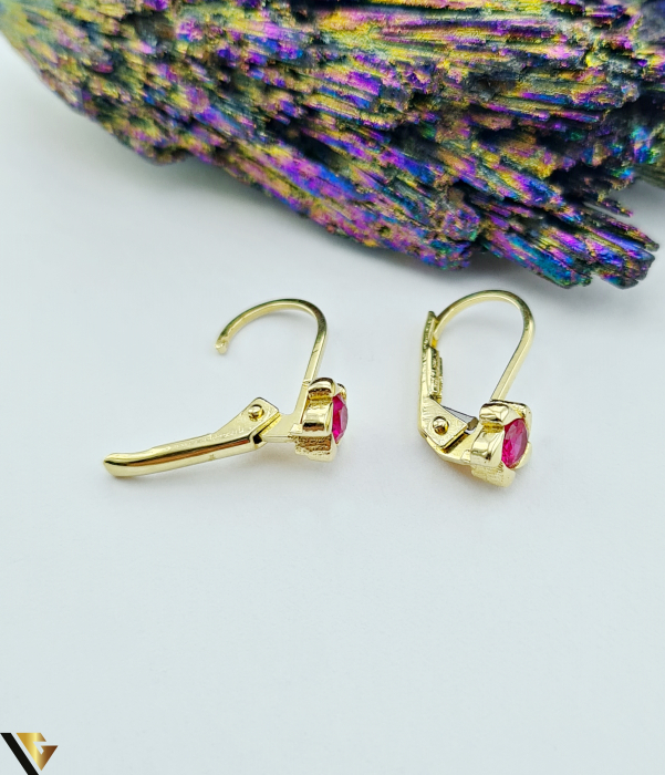 Cercei Aur 14k ,Rubine [2]