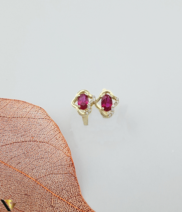 Cercei Aur 14K, Rubine [2]