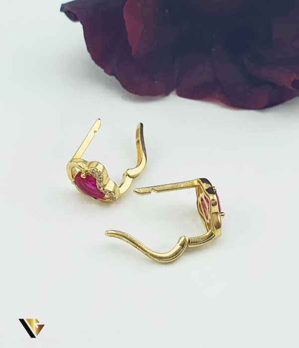 Cercei Aur 14k, Rubine [2]