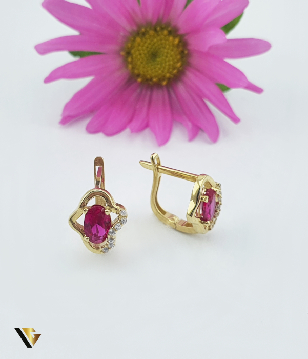 Cercei Aur 14k, Rubine [1]