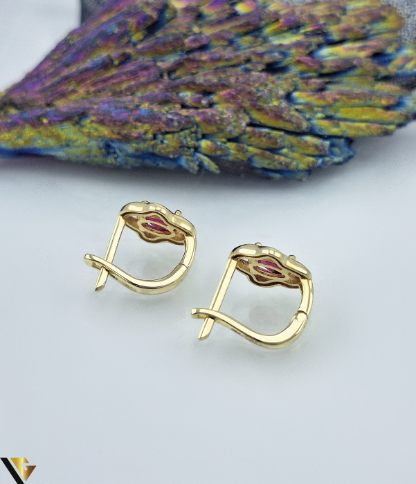 Cercei Aur 14k, Rubine [2]
