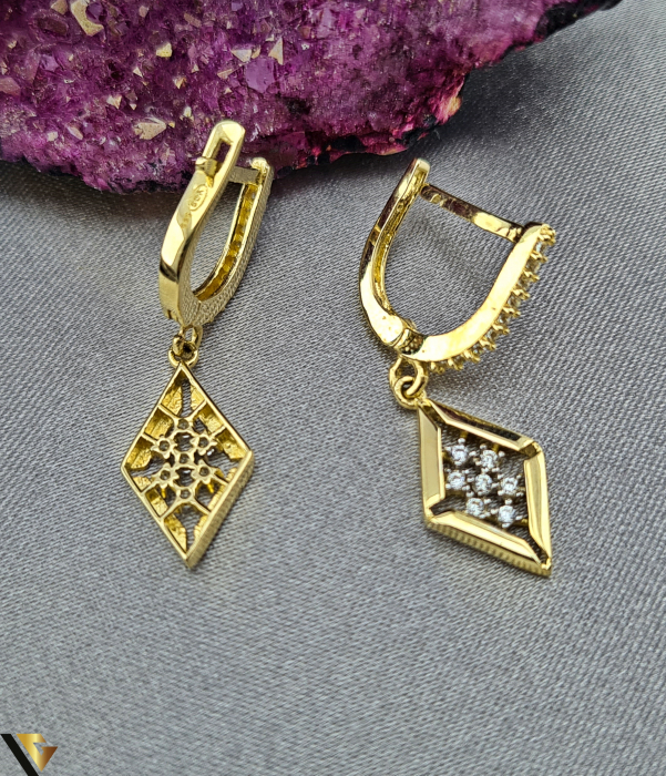 Cercei Aur  14k , Zirconiu [2]