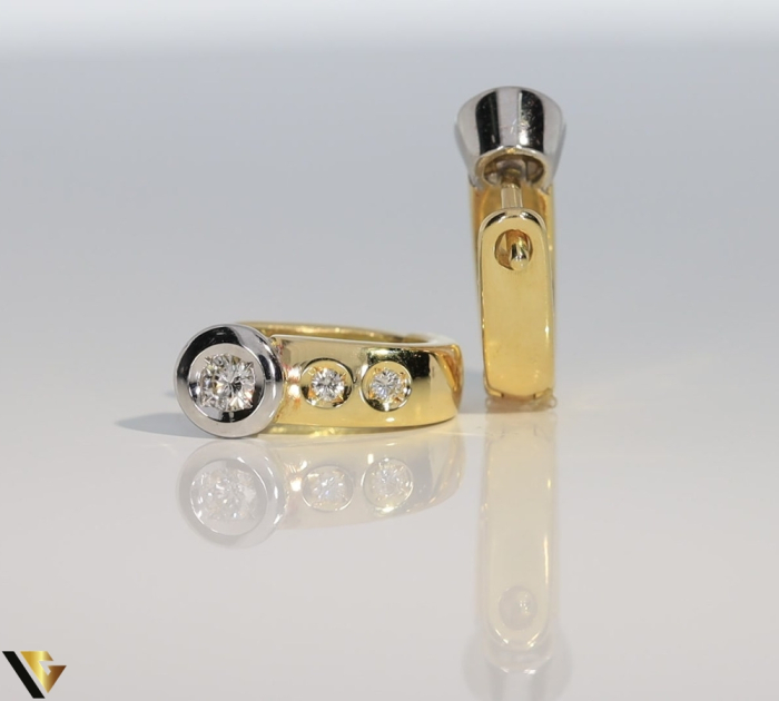 Cercei Aur 18k, Diamante 0.30 ct [2]