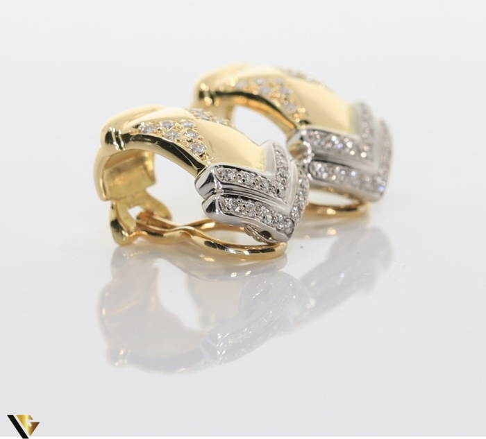 Cercei Aur 18k, Diamante 0.43 ct [3]
