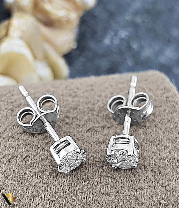 Cercei Aur 18k, Diamante de 0.20 ct total [2]