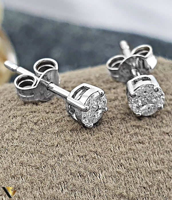 Cercei Aur 18k, Diamante de 0.20 ct total [3]