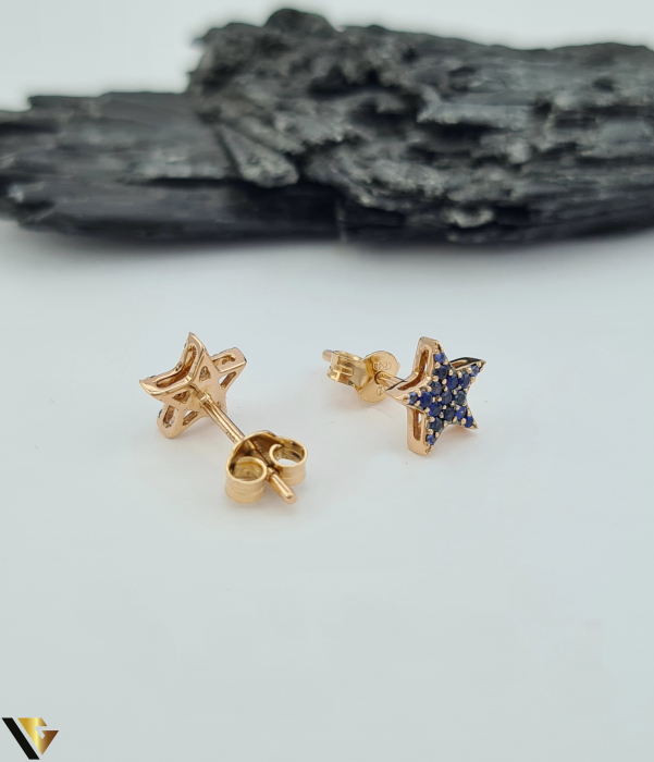 Cercei Aur 18k, Topaze [2]