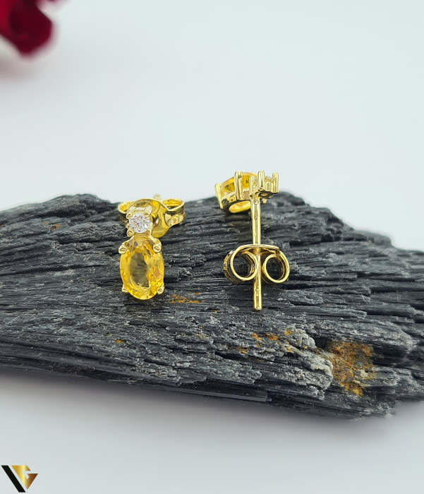 Cercei Aur 9k, Citrine [2]