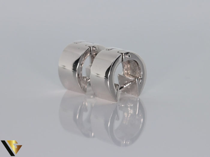 Cercei Aur Alb 14k, Diamante 0.09 ct [3]