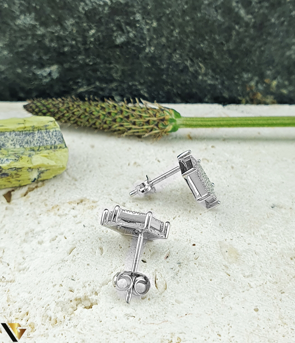 Cercei Aur Alb 14k, Diamante 0.28 ct in total [2]