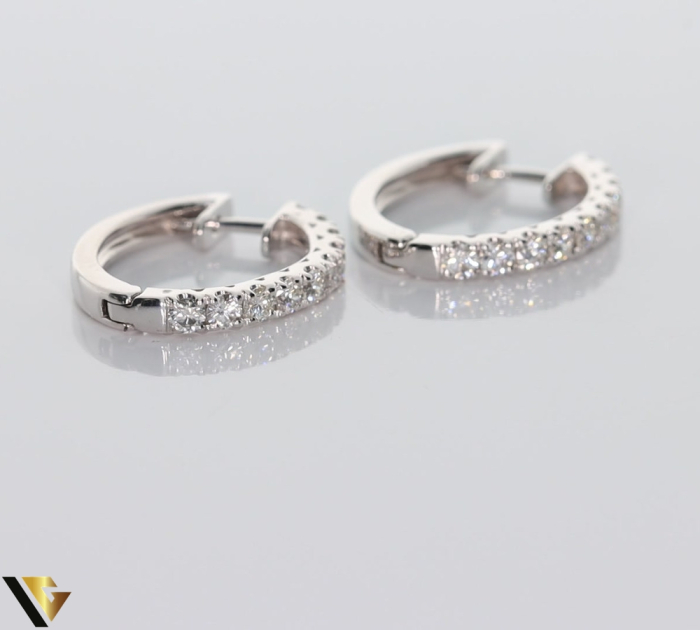 Cercei Aur Alb 14k, Diamante 0.60 ct [3]