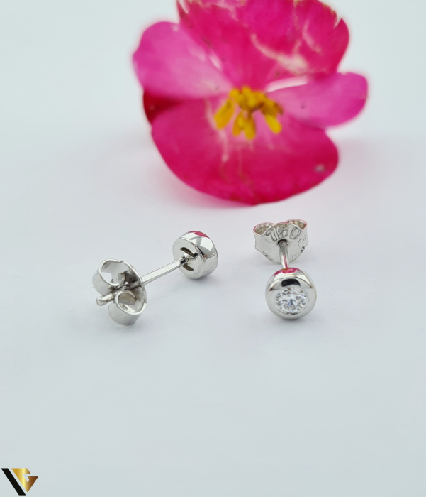 Cercei Aur 18k, Diamante 0.17 ct [2]