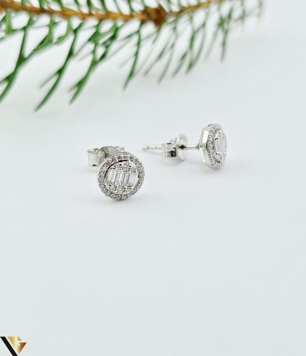 Cercei Aur Alb 18k, Diamante 0.36 ct [1]