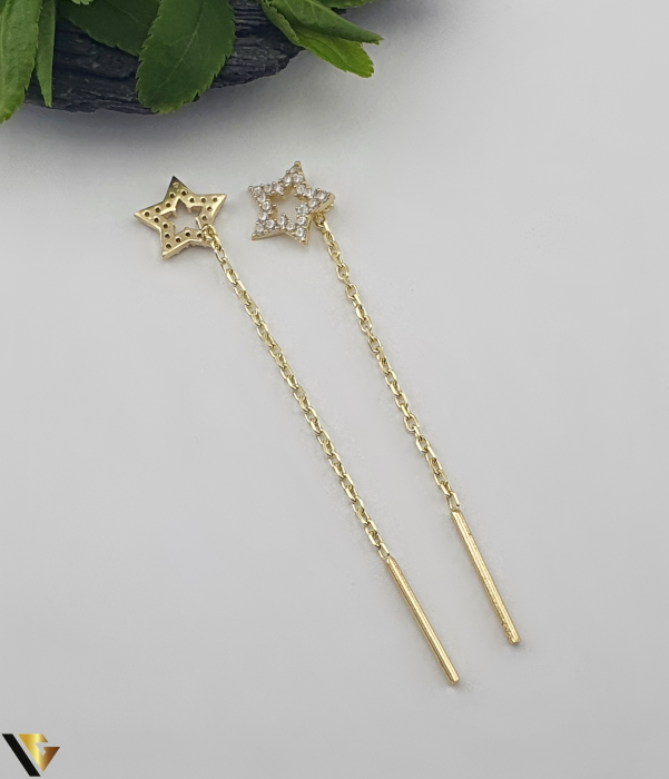 Cercei cu lant, Aur 14k [2]