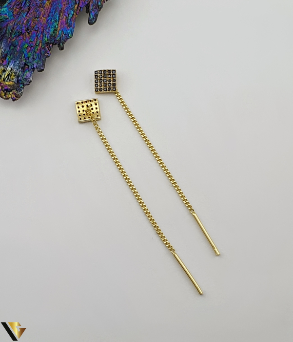 Cercei cu lant, Aur 14k [2]