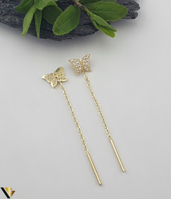 Cercei cu lant, Aur 14k [2]