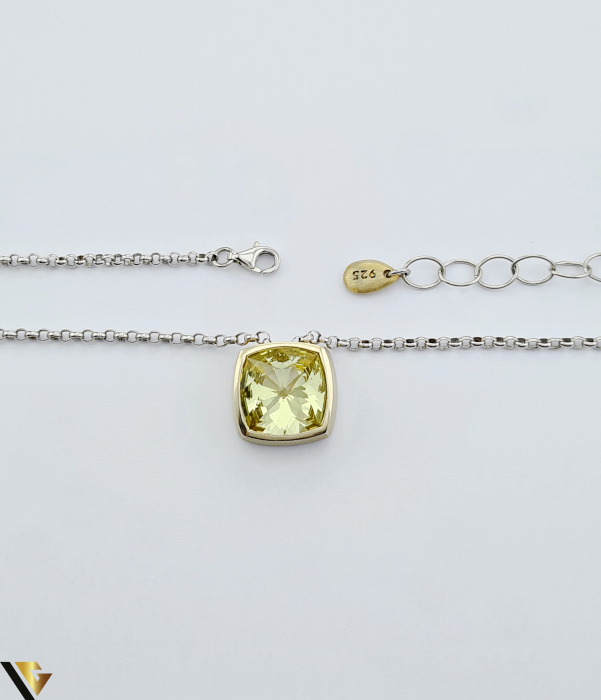 Colier Argint 925, Lemon Quartz [2]