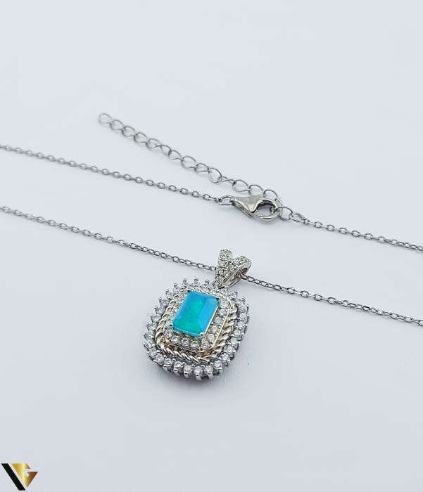 Colier Argint 925, Paraiba, 4.47 grame [2]