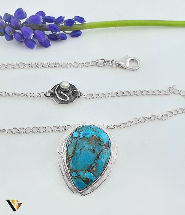 Colier Argint 925, Turcoaz,  Perla [2]