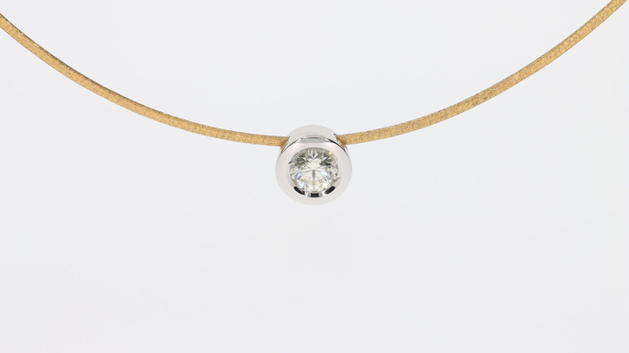 Colier Aur 14k, Diamant 0.46 ct [2]