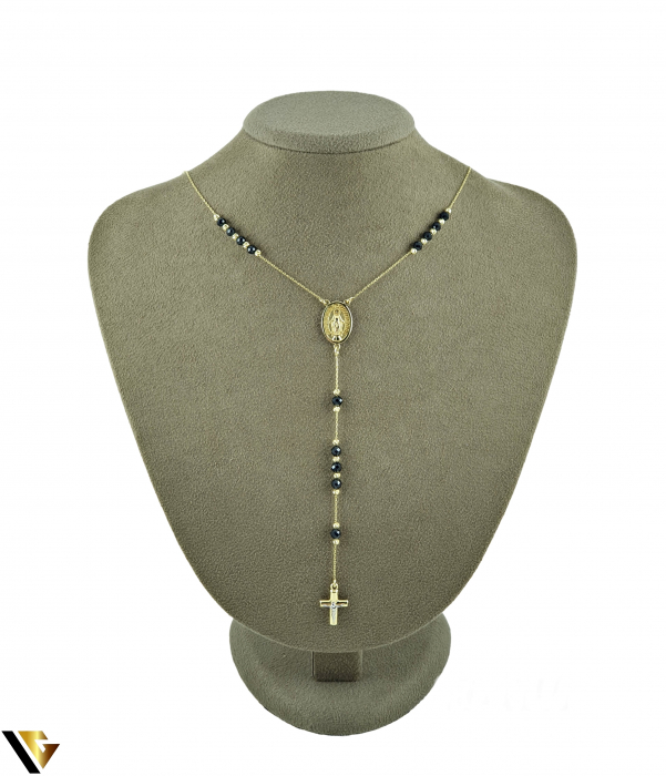 Colier Aur 14k, Rozariu  Cruce, Maica Domnului [5]