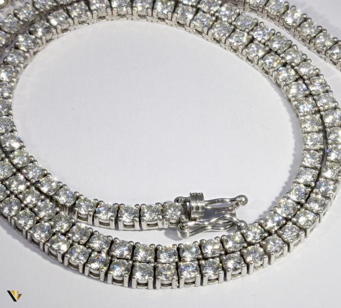 Colier Tennis din Aur 18k, Diamante 11.18 ct in total, 22.36 grame [5]