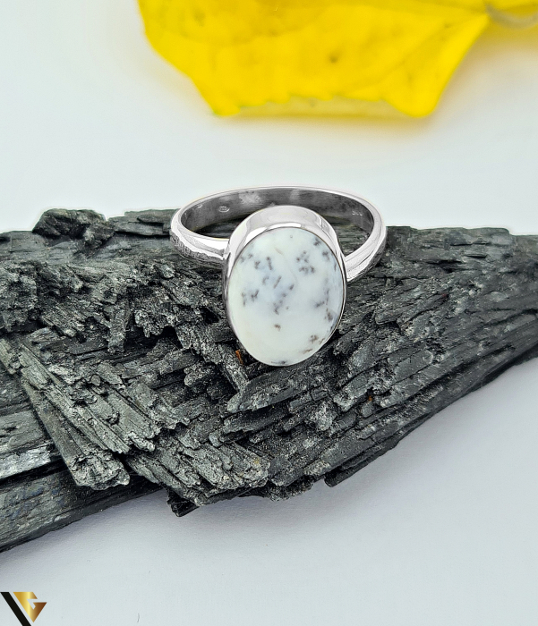 Inel Argint 925, Agat dentritic [2]