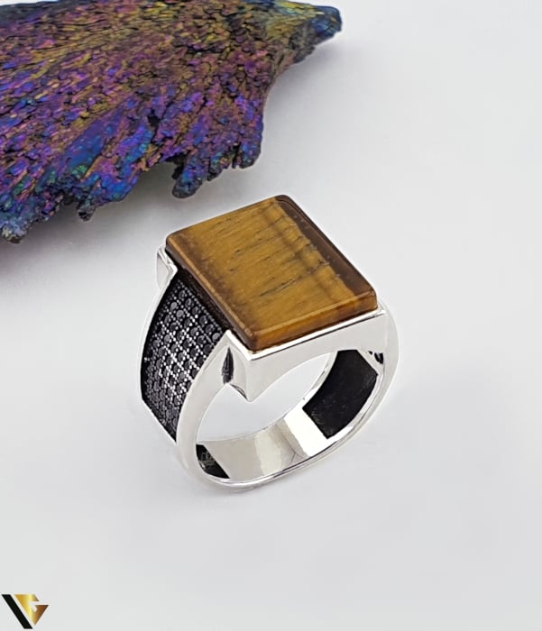 Inel Argint 925, Ochi de tigru [1]