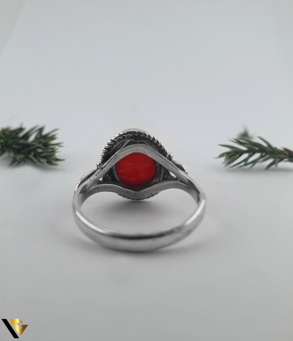 Inel Argint 925, coral [3]