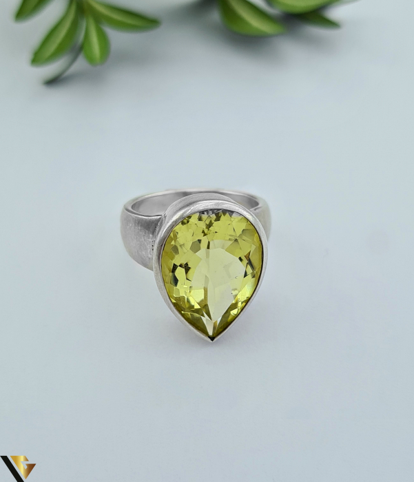 Inel Argint 925, Lemon Quartz [2]