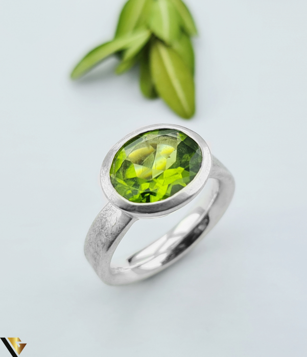Inel Argint 925, Peridot 8.09g [1]